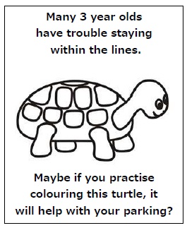 a turtle outline for colouring-in