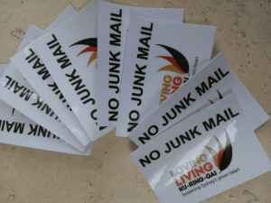 'No Junk Mail' stickers